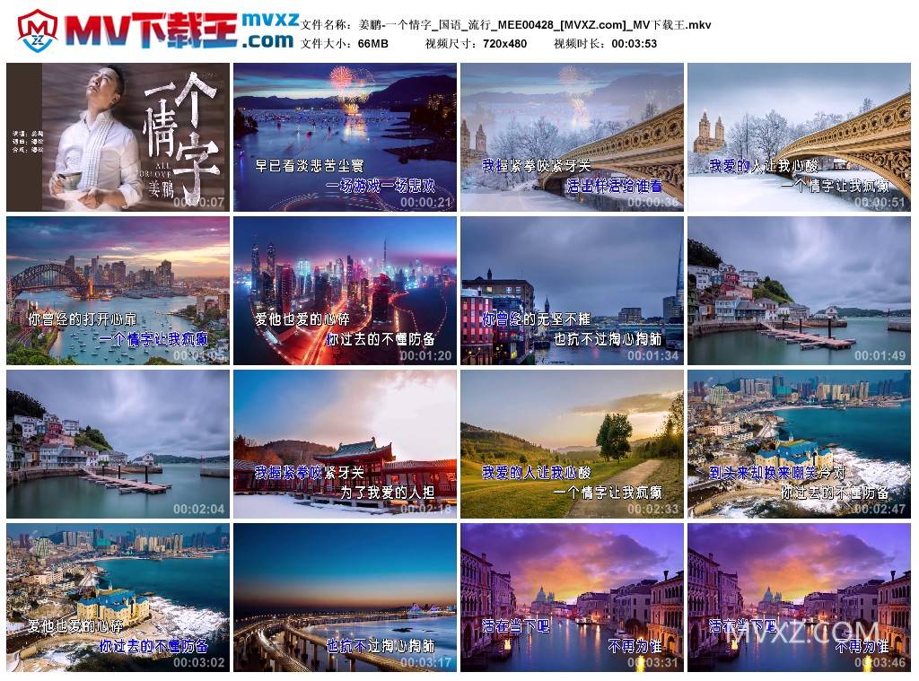 姜鹏-一个情字_国语_流行_MEE00428
